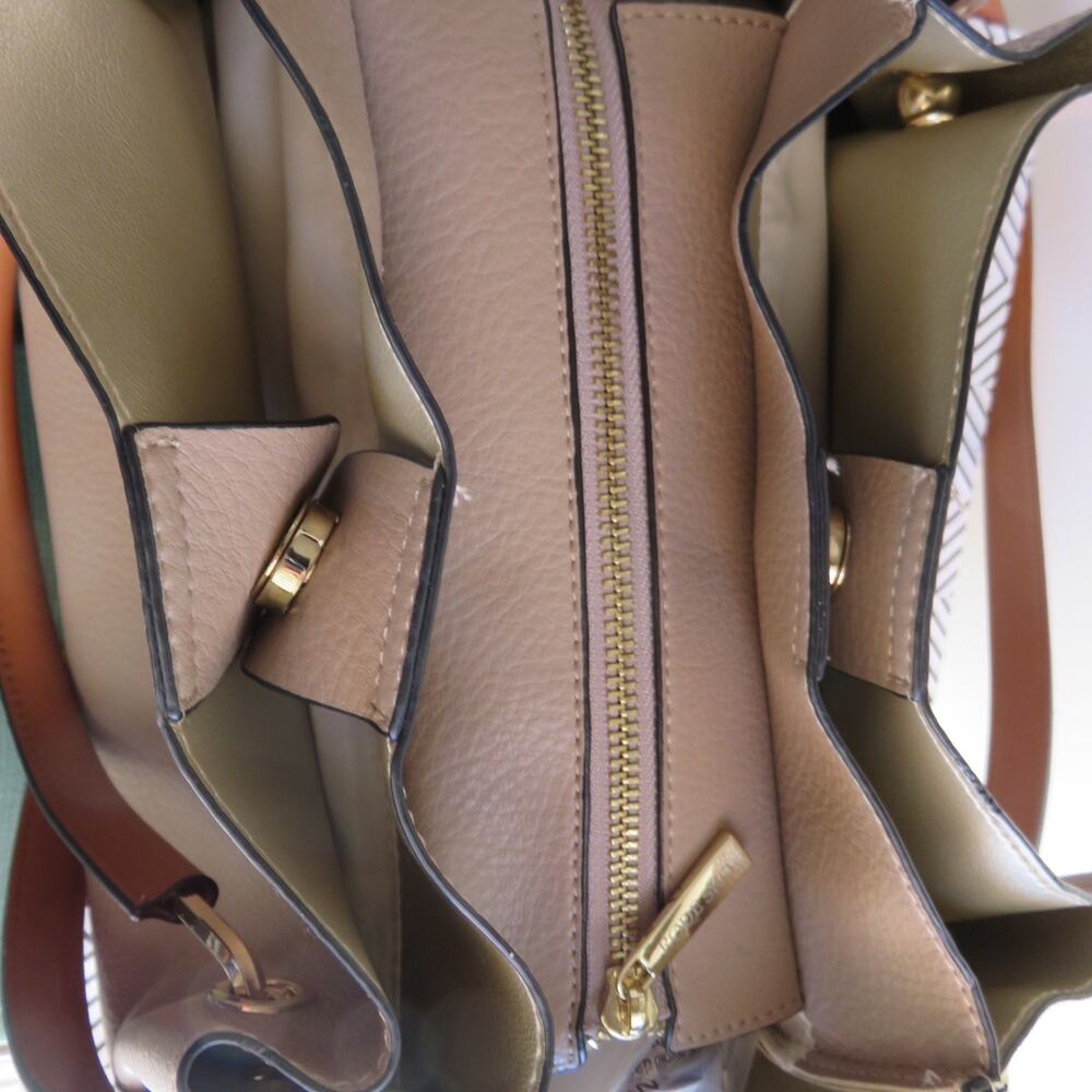 RODE SKO 3-Way Bag Shoulder Bag Faux Leather Gray Coffee Women's - Picture 6 of 12